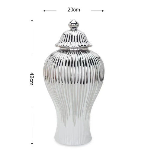 Vase en Céramique galvanisé - Vase décoratif Moderne - Lysea™