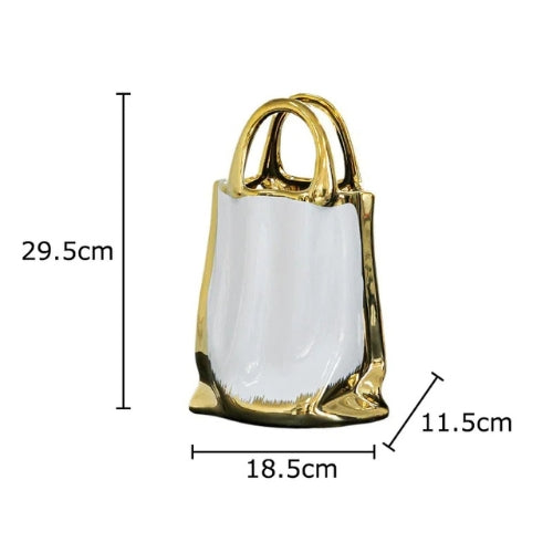 Vase sac a main - Vase créatif en céramique