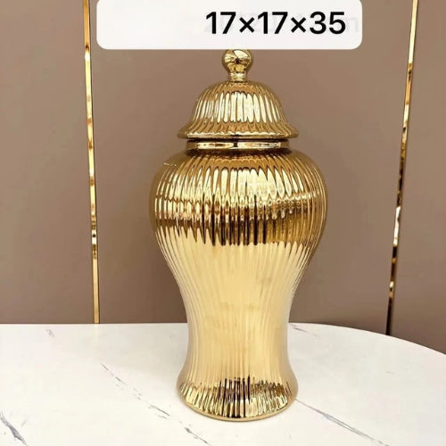 Vase en Céramique galvanisé - Vase décoratif Moderne - Lysea™