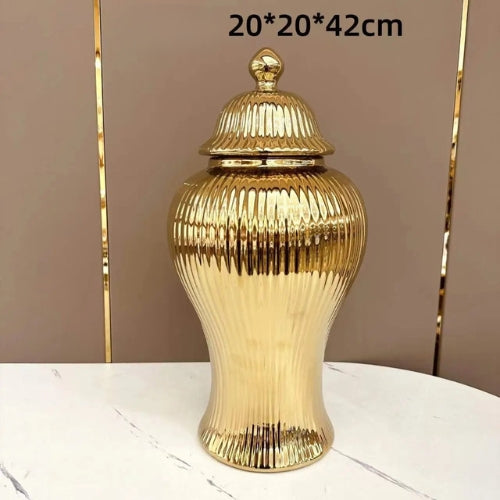 Vase en Céramique galvanisé - Vase décoratif Moderne - Lysea™