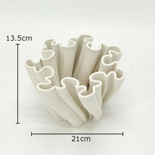 Vase Design froissé - Vase créatif en Céramique - Lysea™