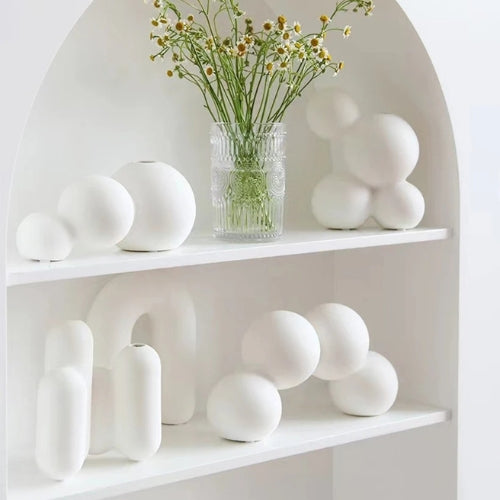 Vase Blanc Nordique - Petits vases décoratifs - Lysea™