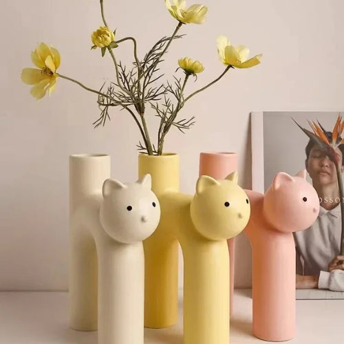 Vase à fleurs en céramique design - Vase original design - Lysea™