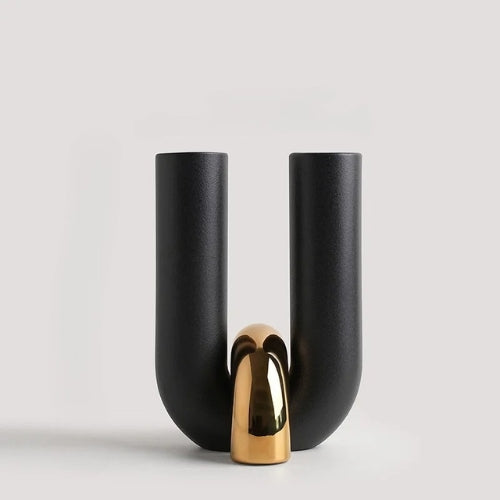 Vase Design en forme de U - Pots de fleurs en Céramique - Lysea™