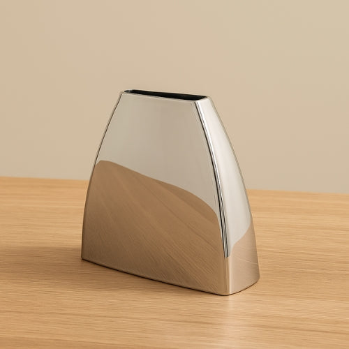 Vase Moderne en métal lisse - Vase en métal