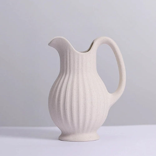 Vase Design en céramique - Vase Style nordique blanc - Lysea™