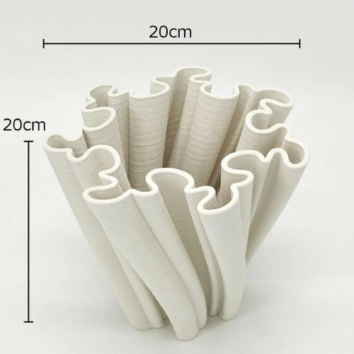 Vase Design froissé - Vase créatif en Céramique - Lysea™