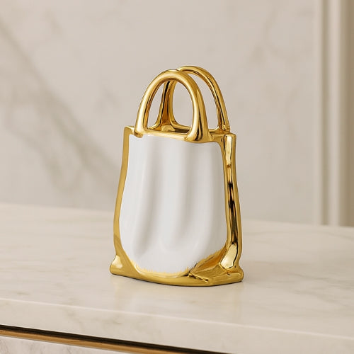 Vase sac a main - Vase créatif en céramique