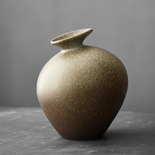 Vase vintage en terre cuite - Vase à fleurs rétro