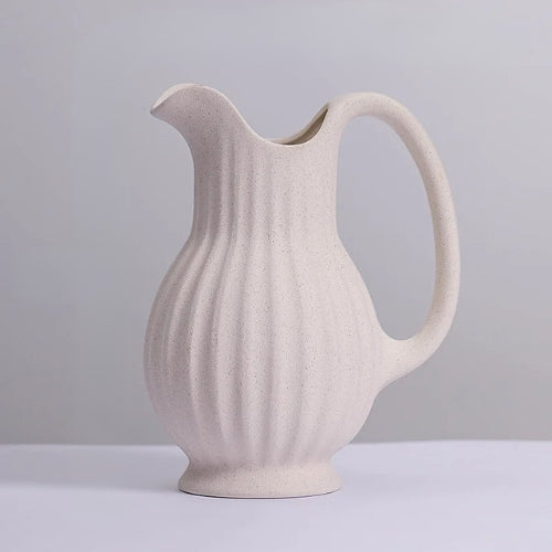 Vase Design en céramique - Vase Style nordique blanc - Lysea™