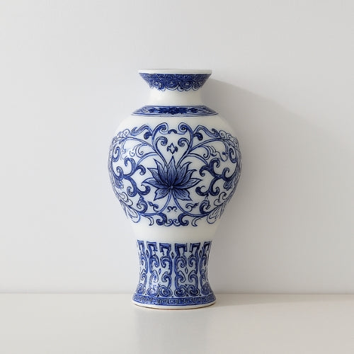 Vase en céramique bleu - Design antique - Lysea™