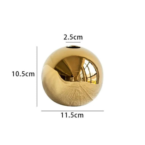 Petit Vase doré décoratif - Petits Vases décoratifs en céramique - Lysea™