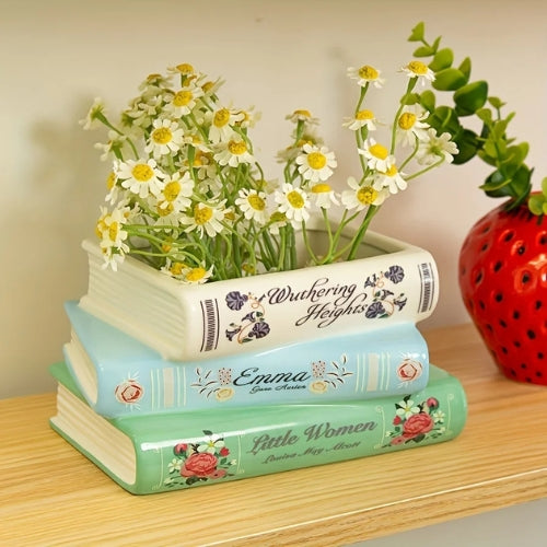 Vase décoratif en forme de livre - Vase créatif original