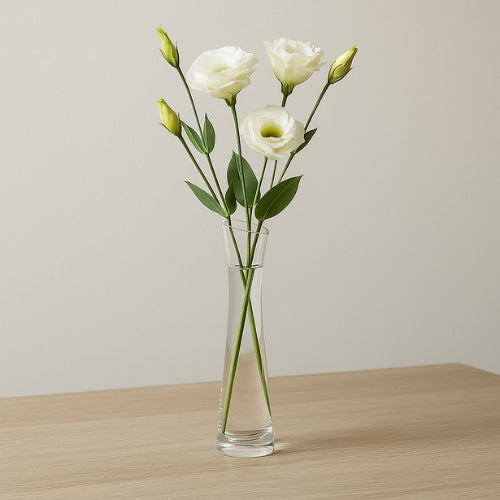 Vase à fleurs en verre transparent - Vase en Verre
