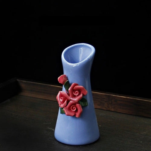 Vase décoratif peint à la main - Vase artisanale en céramique