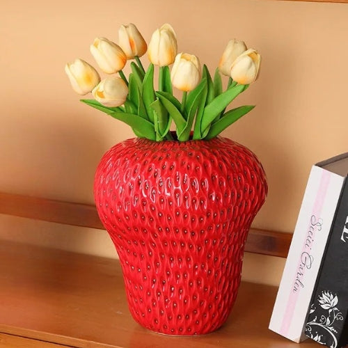 Vase en forme de Fraise en Céramique - Vases décoratifs - Lysea™