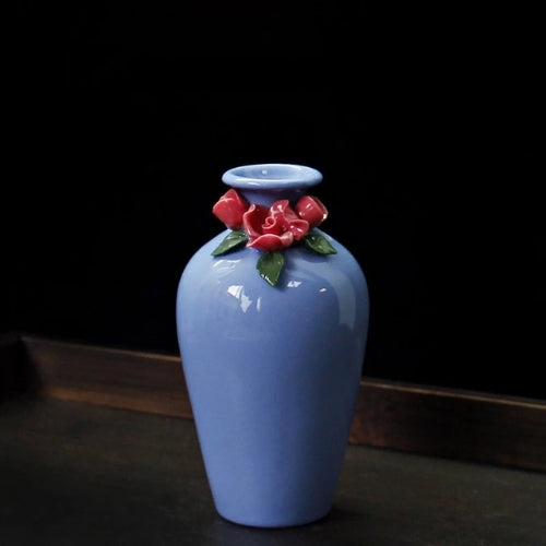 Vase décoratif peint à la main - Vase artisanale en céramique