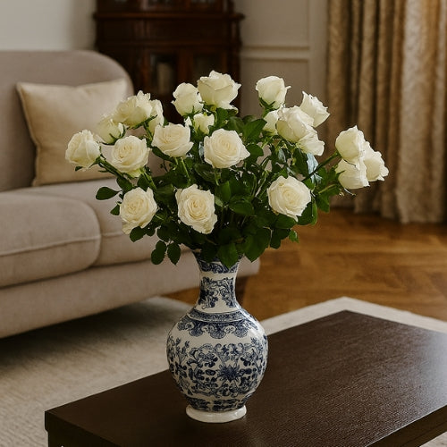 Vase bleu Vintage en Céramique - Vase bleu en céramique - Lysea™