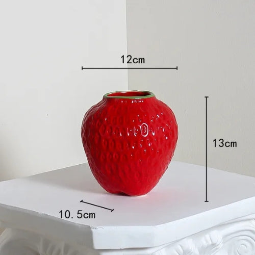 Vase en forme de Fraise en Céramique - Vases décoratifs - Lysea™