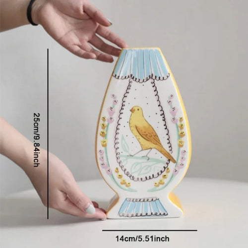Vase Nordique en Céramique peint à la main - Vases décoratifs - Lysea™