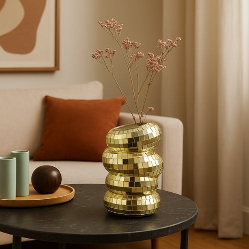 Vase créatif style Boule disco - Vase décoratif original