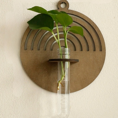 Vase mural en bois - Vase artisanal en bois