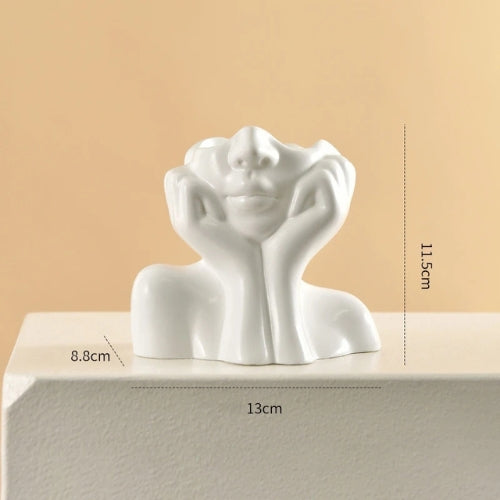 Vase Moderne style bohème - Vase blanc en Céramique - Lysea™