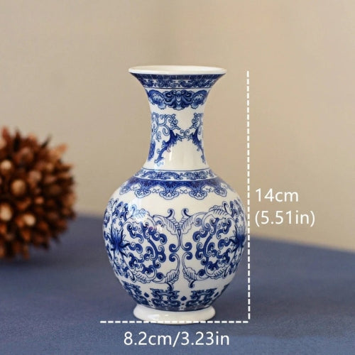 Vase bleu Vintage en Céramique - Vase bleu en céramique - Lysea™