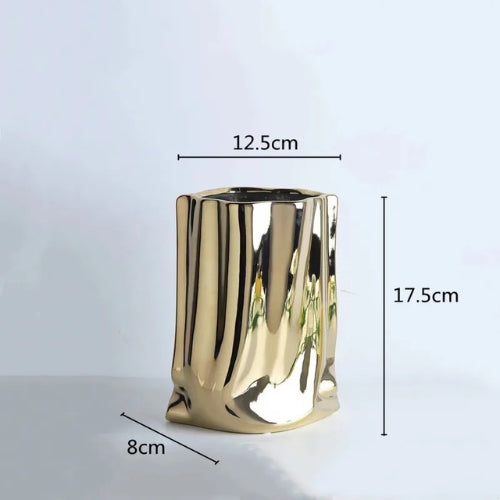 Vase Moderne Argenté - Décoration Moderne en céramique - Lysea™