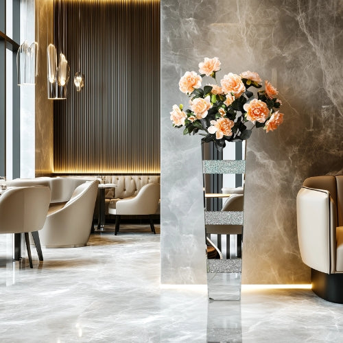 Grand Vase de sol style Miroir - Grand vase en verre Moderne - Lysea™