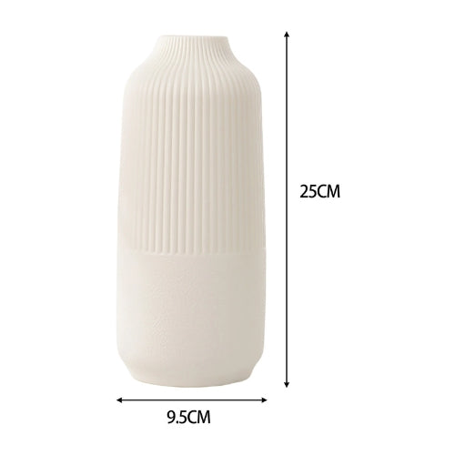 Vase Nordique blanc en résine - Décoration nordique - Lysea™