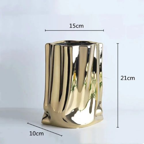 Vase Moderne Argenté - Décoration Moderne en céramique - Lysea™