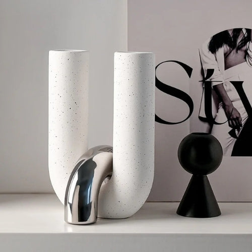 Vase Design en forme de U - Pots de fleurs en Céramique - Lysea™