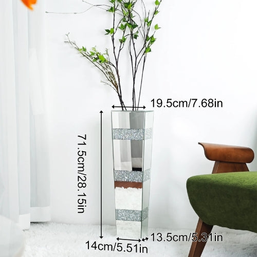 Grand Vase de sol style Miroir - Grand vase en verre Moderne - Lysea™