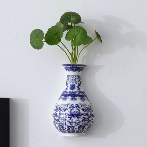 Vase en céramique bleu - Design antique - Lysea™