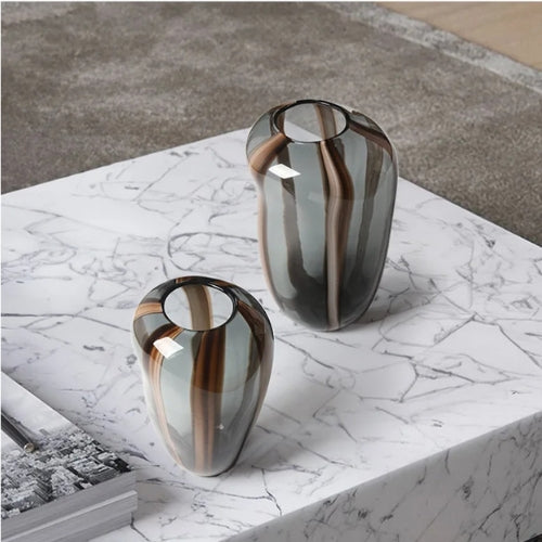 Vase Design artistique en Verre - Vase à fleurs esthétique