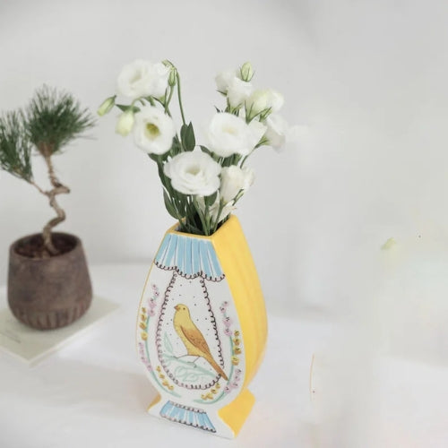 Vase Nordique en Céramique peint à la main - Vases décoratifs - Lysea™