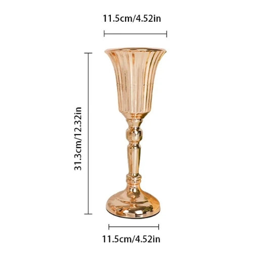 Vase de table en métal - Vase de fête / mariage