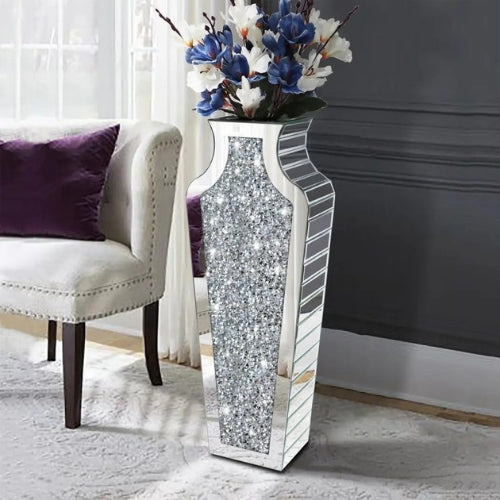 Grand Vase Moderne en Verre argenté - Grand vase de sol - Lysea™