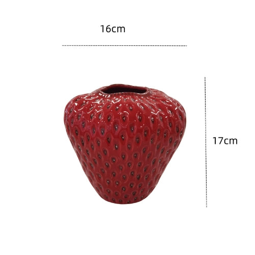 Vase en forme de Fraise en Céramique - Vases décoratifs - Lysea™