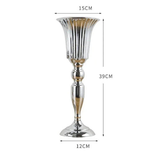 Grand vase Moderne en métal - Vase décoration fête / mariage