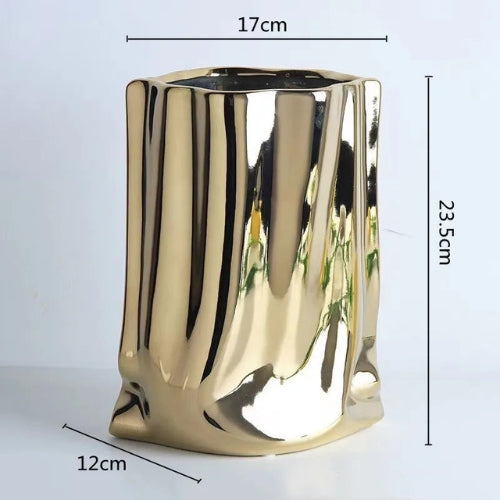 Vase Moderne Argenté - Décoration Moderne en céramique - Lysea™