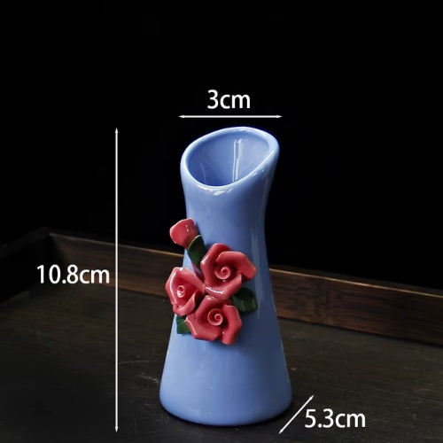Vase décoratif peint à la main - Vase artisanale en céramique