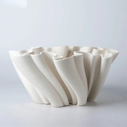 Vase Design froissé - Vase créatif en Céramique - Lysea™
