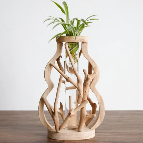 Vase en bois fait main - Vase décoratif en Bois massif