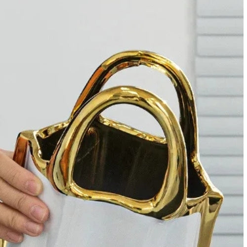 Vase sac a main - Vase créatif en céramique