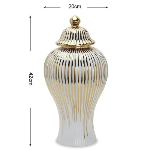 Vase en Céramique galvanisé - Vase décoratif Moderne - Lysea™