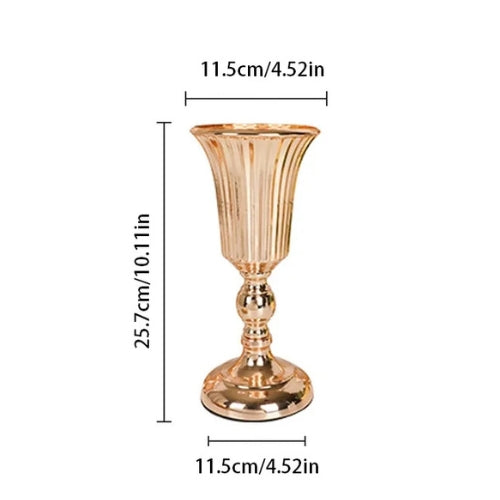 Vase de table en métal - Vase de fête / mariage