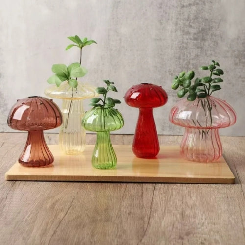 Petit vase décoratif en Verre - Vase Champignon en verre - Lysea™