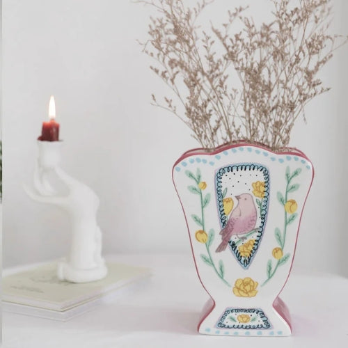 Vase Nordique en Céramique peint à la main - Vases décoratifs - Lysea™
